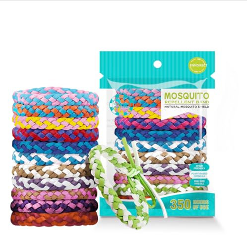 Confezione da 12 braccialetti repellenti per zanzare, cinturino in pelle regolabile per adulti, bambini e neonati, qualità premium, braccialetti naturali privi di DEET, protezione dagli insetti fino a