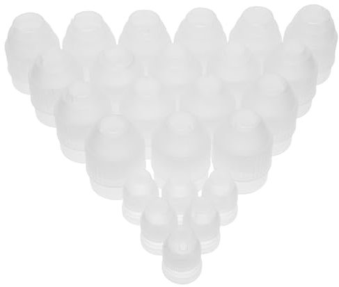 POPETPOP 24 Piezas Acopladores de Boquillas para Manga Pastelera Mult Tamaño, Plástico Resistente, Ajuste Seguro, para Repostería Casera y Decoración de Pasteles, Set Completo 4 Diámetros