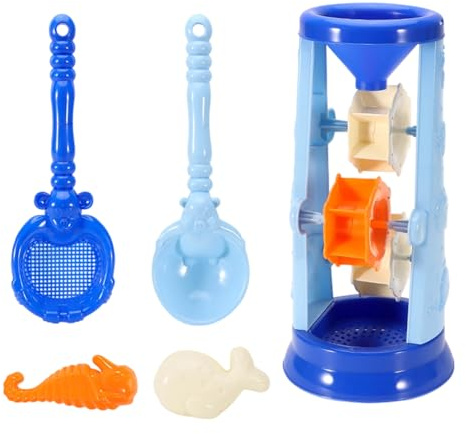 Set di Giocattoli da Spiaggia - Strumenti di Costruzione del Castello di Sabbia del Cartone Animato con Secchio, Pala E Animali | Apprendimento Lo Sviluppo Ideale, Gioco di Acqua Esterna