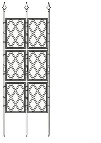 Treillis de jardin vertical pour plantes grimpantes, plantes grimpantes et fleurs, légumes, panneaux de treillis métalliques pour concombres, variété grimpante (57 cm x 180 cm)