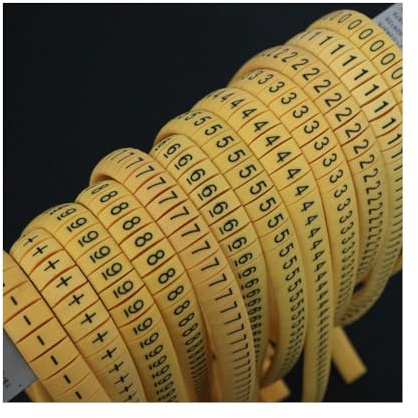 Marcadores De Número De Cable (120/600 Unidades), Fundas De PVC Blando De 0,5-35mm², Símbolos del 0 Al 9 For Identificación Eléctrica Industrial Y Residencial.(0.75mm² 600pcs)
