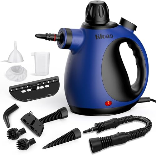 KLONA Steam Cleaner, Multi-purpose Steam Cleaner Handheld Device with 10 Accessories for Removing Steam Cleaning for All Dirt, Upholstery Furniture, Tiles, Sofa, Floor, Upholstery, Window, Car.