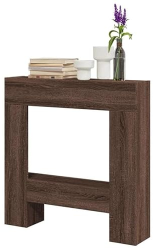 Kaminumrandung aus Holzwerkstoff in Eichen-Optik 81x18x82 cm - langlebig & stilvoll für Kamine & Holzöfen - perfekte Lösung für gemütliche Wohnräume