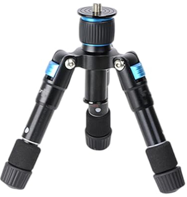 Trípode de mesa ligero para cámaras DSLR extensible de 150 mm a 420 mm, construcción de aleación de aluminio sólido, montaje de 3/8 pulgadas, trípode de cámara réflex digital de aleación de aluminio
