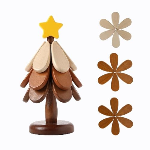 Tappetino isolante termico per il tavolo da pranzo, pieghevole per piatti caldi, sottobicchieri a forma di albero, per piatti caldi, piatti da tè, piatti per cucina, feste e riunioni di vacanza