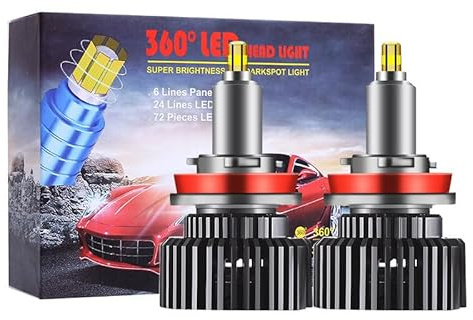 YONGYAO H1/H4/H7/H11/9006 360 Grad Scheinwerfer Birnen 70W 7000LM Fokussiertes Licht für Auto- H7
