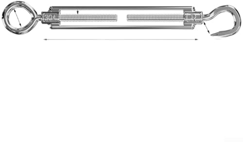 Industrial Grade 304 Stainless Steel Turnbuckle for OC Type Cable and Wire Rope Tensioning with Smooth Operational (M8-304OC)