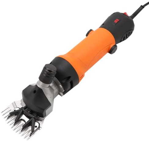 Klippmaskin för Får och Elektrisk Fårklippningsmaskin Har 690W 2400 RPM 6 Justerbara Hastigheter för Får Getter Alpackor Lamor Gårdsdjur Boskap Gård Orange