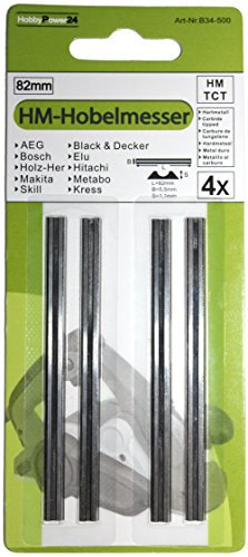 4 Stück HM Hartmetall Wendemesser/Hobelmesser für Skil Hobel 1550/1555 / 1560/1565