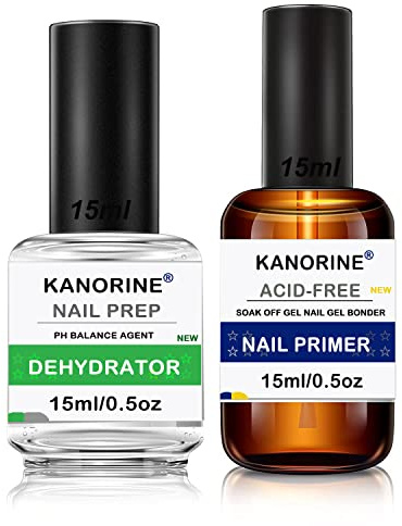 KANORINE Esmalte Semipermanente UV/LED Primer /Deshidratador Gel Pintauñas Esmalte de Uñas Soakoff GelPolish Manicura set