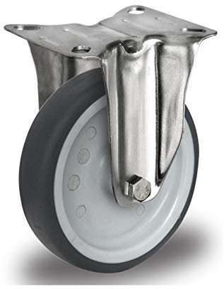 der ROLLENDE SHOP - Bockrolle Durchmesser 200 mm - Serie P2V2 Gleitlager Edelstahl