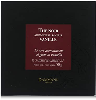 Dammann Vanille - Thé noir à la vanille, 25 sachets cristal - Dammann Frères