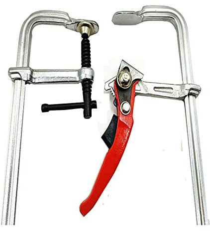 SYHML-SHOP Ratchet Bar Clamp Set，Wood Working Work Bar Clamp Clip Kit Gadget Hobby Tool Heavy Duty Ratcheting F Clamp (Size : Ratchet 80x500mmx1pc)