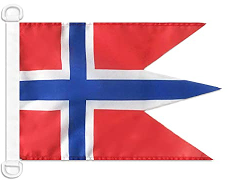 AZ FLAG Bootsflagge Norwegen Seekriegsflagge 45x30 cm Kunststoffringe | Für außen und Boote Norwegische Bootsflagge wetterfest mit doppelten Nähten und verstärkten Kanten Mesh-Polyester