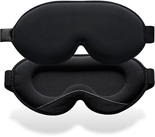Umisleep Schlafmaske, Memory-Schaum-Schlafmaske für Damen und Herren, 3D-konturierte Cup-Augenmaske, 100 Blockout, All-Light-Schlafmaske für Reisen, Nickerchen, Yoga, Unisex