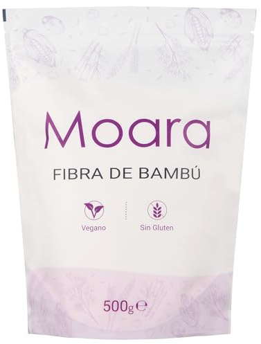 Harina de fibra de bambú finamente molida, 100% vegana, libre de gluten y alérgenos - Harina sin gluten para pan y repostería, muy baja en calorías, ideal para dietas keto o low carb - 500 gr