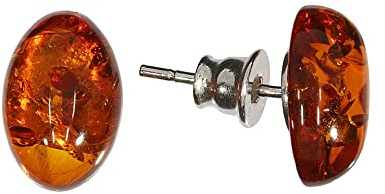 Orecchini in ambra e argento sterling 925/000 rodiato