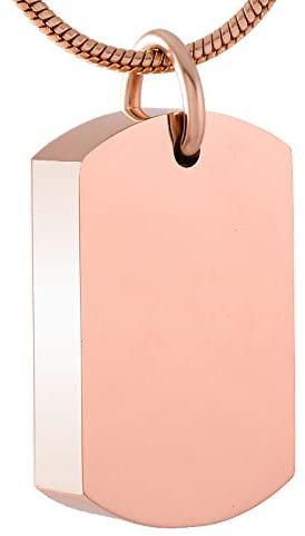 KOMEDO Blank ID Tag/Dog Tag Free Gravieren – Edelstahl Pet Asche Andenken Memorial Urne Anhänger – Schmuck für die Feuerbestattung,2