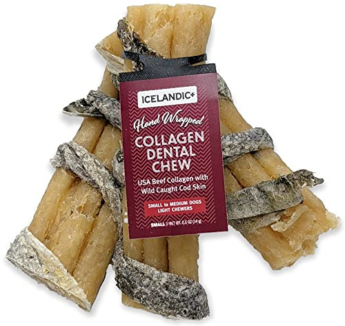 Icelandic+ Beef & Cod Skin Collagen Dental Chews - 4in Dog Treat Stick