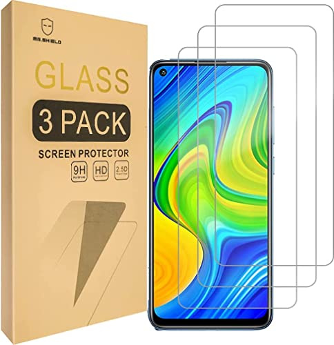 QJOY Protector de Pantalla Compatible con Xiaomi Redmi Note 9s,[Resistente a Rayones,Alta Definición,Sin Burbujas], [3 Piezas] Protector de Vidrio Templado para Xiaomi Redmi Note 9s