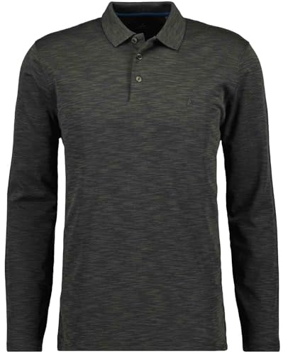 RAGMAN Herren Softknitpolo Flammdesign, Langarm Schiefer-027, XXL