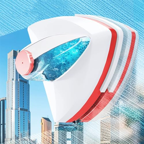 MAKINGTEC Window Cleaner, Double Sided Magnet Window Cleaner Tool, Water-filled Window Brush, Window Cleaner Double Sided Glass Wiper, for Single Layer Glass Thickness 0.3''-0.6''