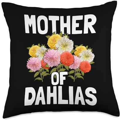 Dahlia Seeds for Planting Black Dahlia Pink Dahlias Throw Pillow
