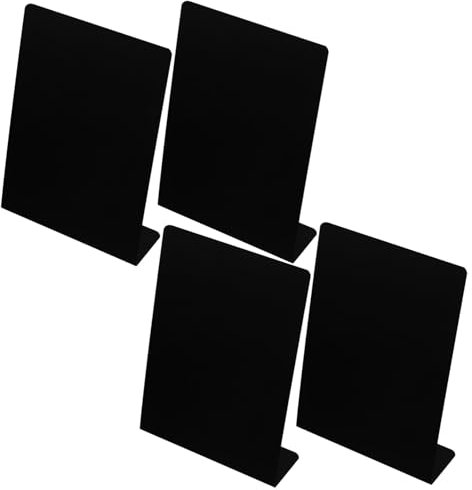 NUOBESTY 4 Stück Tafelmenü löschen Nachrichtentafeln Lebensmittelpreistafel Tafel-Buffet-Schilder Tafeln anzeigen Embleme deko Etikett löschbar Speisekarte Ladenschild schmücken Tisch PVC