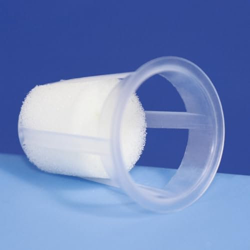 CARMOTTER 50Pcs Planting Net Pot Cups With Sponge, Plastic Mesh Pot Basket Garden Planting Grow Clone Bucket Containers, Clone Gardening Use