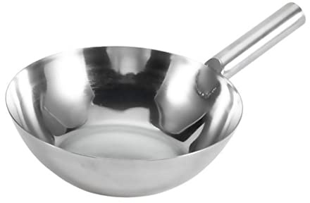 KICHOUSE Stainless Steel Water Ladle Large Capacity Handled Water Scoop Flat Bottom Spoon Multipurpose Serving and Kitchen Garden Tool