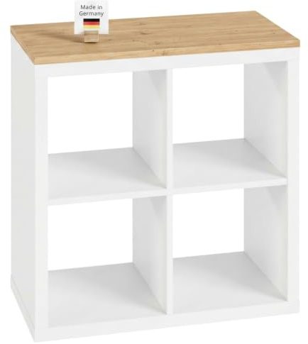Clutter Cover Holzplatte für Kallax Regal – 2er, 3er oder 4er, Deckplatte im Stil Artisan Eiche, Holzbrett für Würfelragl (für Kallax 2er (765 x 392mm))