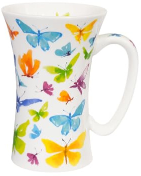 tea4chill Könitz Kaffeetasse Mega Mug Butterfly. Teetasse 610ml, Xxl Jumbotasse aus Fine Bone China Porzellan