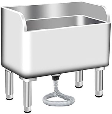 Kommerzielles Bodenwischbecken, Edelstahl-Bodenwischbecken, Servicebecken, Standwaschbecken für drinnen und draußen, Waschküchenspüle, Mehrzweckbecken, Wischeimer, Küchenwischbecken mit Abfluss