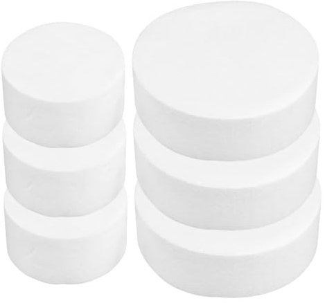 Cabilock 6pcs Cake Molds Set for Baking Includes 3 Large (15cm) and 3 Medium (10cm) Foam Cake Decorating Moulds for Diy Fondant and Crafting Projects for Boys and Girls and Educational Activities