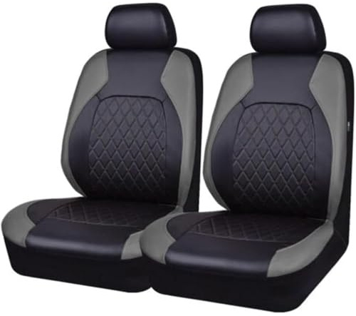 BFRDGE Car Seat Cover Sets for Dacia Duster 2000-2018 2019 2020 2021 2022 2023 2024, Car Front Seat Covers, Auto Breathable Seat Covers Cushions, Easy Fit,B Black Grey