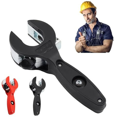 Ratschen-Rohrabschneider, Kupferrohrschneider, Professioneller Ratschen-Rohrabschneider, Edelstahl-Rohrabschneider, Mehrzweck-Ratschen-Rohrabschneider (Schwarz)