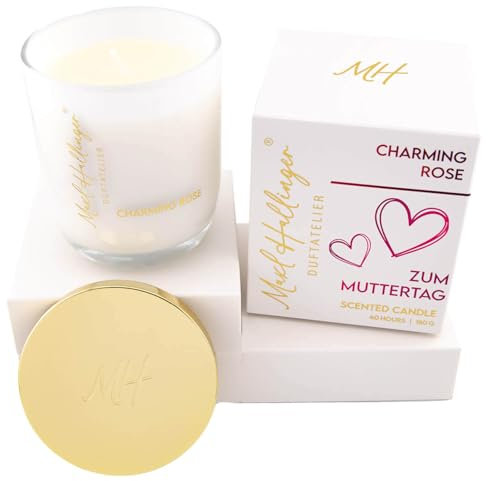 Hallingers Genuss Manufaktur Muttertags Duftkerze aus Sojawachs bis 40h Maxl Hallinger, scented candle, Duftkerzen im Glas