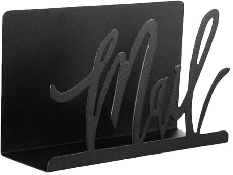 Briefhalter – Briefablage | Schreibtisch-Post-Organizer mit Aussparung | Wandmontierter Brief-Organizer | Dokumentenständer | Briefständer | Ausstellungsfächer, aufrechter Metallbriefhalter für