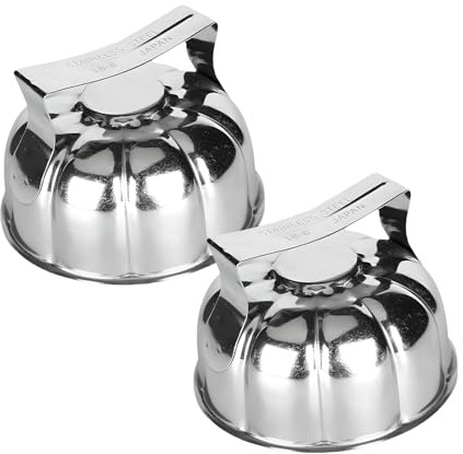 2PCS Rice Mold, Stainless Steel Flower Petal Shape Fired Rice Press Mold, Rice Shaper for Japanese Cooking, Dish Up Decoration, Kitchen Accessories, Chef Tools (Sliver)