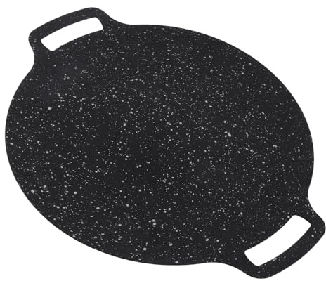 Korean BBQ Grill Pan Non-Stick Aluminum Stovetop Griddle with -Scalding Handle for Korean Frying, Wok Cooking and Camping