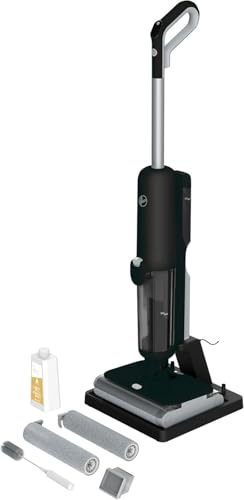 Hoover HW5 kabelloser Nass-Trockensauger und Saugwischer für Hartböden mit Hochleistungsmotor, Doppelwalzen-System, intelligente Schmutzerkennung, Selbstreinigungsfunktion, 230W [HW503]