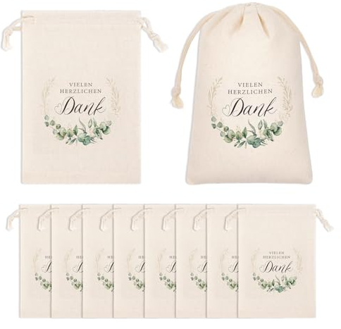 10 Stück Erzieherin Geschenk Danke Gastgeschenke Geschenktüten Dankeschön für Abschluss Taufe Geburtstag Hochzeit Mitgebsel Stoffbeutel mit Kordelzug für Lehrerin Kollegen (Farbe 5)