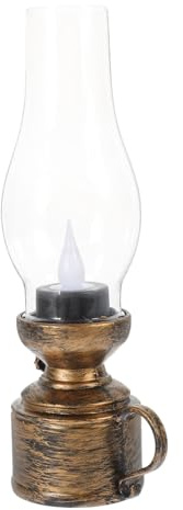 Warmhm Lampe à Pétrole Rétro Électronique Décoration Vintage Éclairage de Bureau Lampe à Huile Moderne pour Maison Événements Festifs