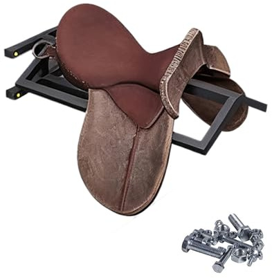Soporte sillas de montar Soporte De Pared Para Sillas De Montar Inglesas Y Western, Estantes De Acero Para Mantas De Caballo Para Cuartos De Monturas/ Graneros/ Garajes, Negro(8 Pcs)