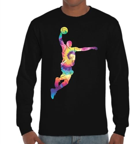 MyPato Camiseta de Adulto de Manga Larga de Hombre Deporte Basket Las Leyend del Tablero del Baloncesto 027 M