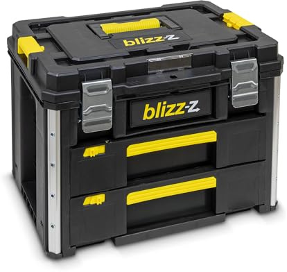 blizz-z Profi-Systemkoffer multi (51 x 36 x 38 cm) | kombinierbarer Werkzeugkoffer in robuste Bauweise, stoßsicher | Transportkoffer Füllgewicht: bis 25 kg