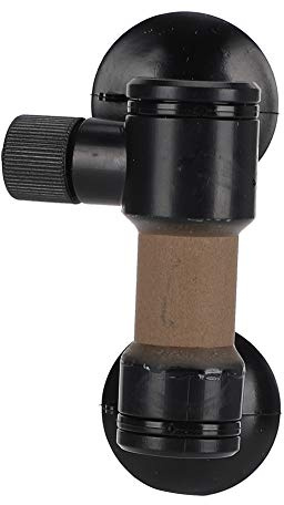 Refinador de CO2 de plástico negro para acuario, atomizador de CO2 de tubo de cerámica para peceras, difusor de CO2 simple con diseño de bloqueo de tuerca, disolvente de CO2 de alta eficiencia para 40
