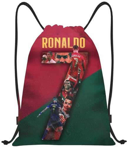Regali Ronaldo per ragazzi Coppa del Mondo di calcio 2026 Borse con cordoncino Ronaldo Numero 7 Iconico Coppa del Mondo Articoli da regalo per lui Portatile Ideale per le partite o per l'uso
