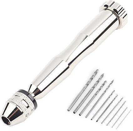 Mini Drill Pin Vise Precision Pin Drill 10pcs Spiral Drill Bits For DIY Craft Model Building Home Improvement