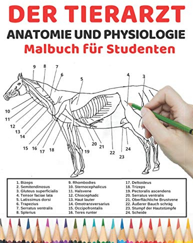 Der Tierarzt Anatomie und Physiologie Malbuch für Studenten: Einfachere und bessere Möglichkeit, Anatomie, Tieranatomie und Physiologie zu lernen ... für Veterinärstudenten und sogar Erwachsene